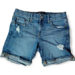 Gap 5" Distressed Jean Shorts Size 25